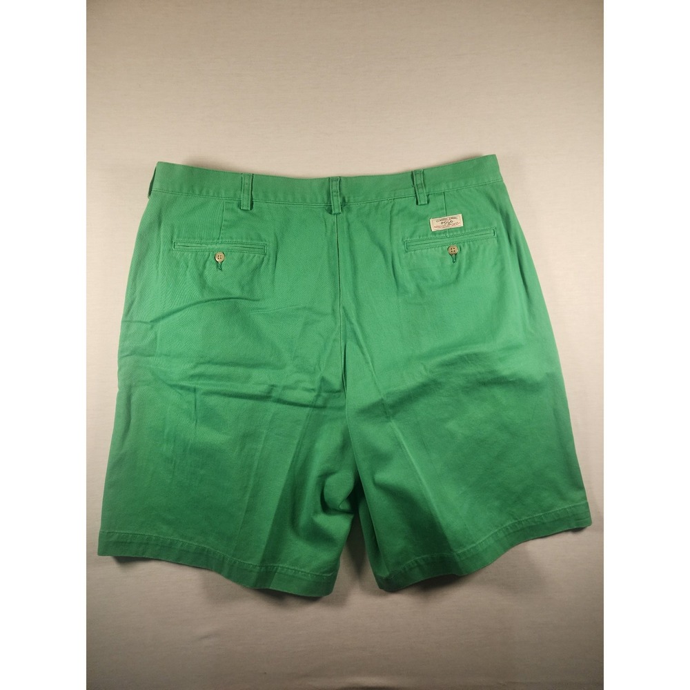 Polo Ralph Lauren Tyler Short Mens 40 Green Pleated Classic Chino Cotton Golf - Picture 9 of 9